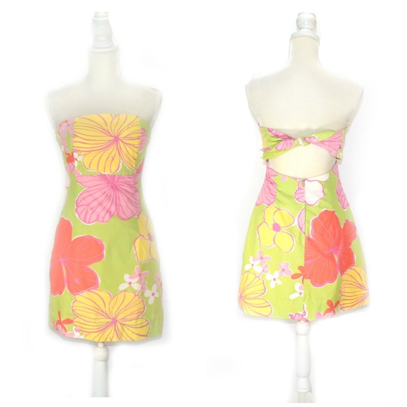 Lilly Pulitzer Dresses & Skirts - LILLY PULITZER Hibiscus Strapless Franco Dress